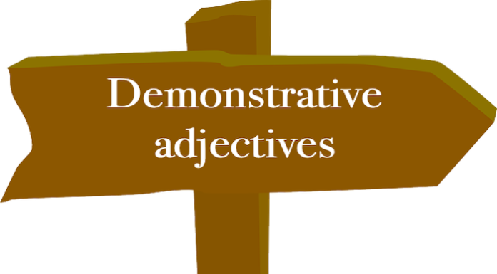 demonstrative adjectives