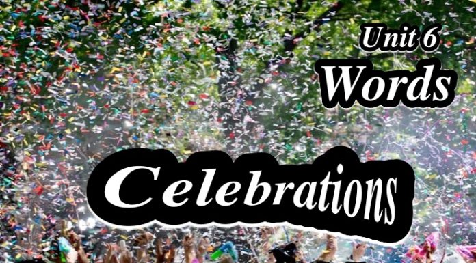 7. sınıf celebration ünite kelimeleri