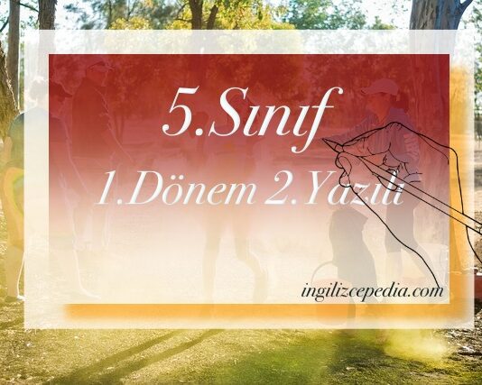 5.sınıf 1.dönem 2.yazılı ingilizce indir