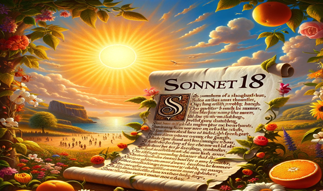 The summary of sonnet 18