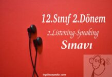 12.sınıf ingilizce dinleme ve konuşma sınavı