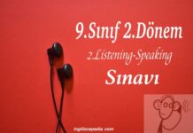 9.sınıf ingilizce 2.dönem 2.dinleme ve konuşma sınavı indir