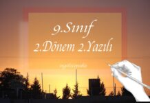 ingilizce 9.sınıf 2.dönem 2.yazılı sınavı